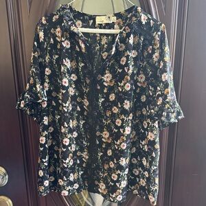 Everleigh Black Floral Blouse